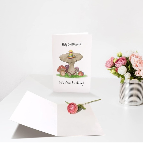 Holy Shiitake It's Your Birthday Greeting Card, NWOT - Picture 4 of 11